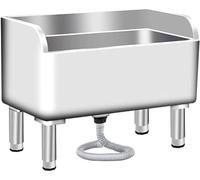 304 Stainless Steel Floor Mop Sink - Heavy Duty Commercial Utility Sink with Debris Filter, for Janitorial, Restaurant, Garage & Laundry Room