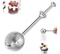 304 Stainless Steel Flour Powder Filter Spoon, Baker Dusting Wand for Sugar Flour Spices, Sourdough Bread Baking Supplies, Flour Sugar Powder Spoon Kitchen Tools Baking Sifters Baking Tools, 1