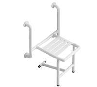 304 Stainless Steel Folding Shower Bench Wall Mounted,Fold Down Shower Seat Wall Mounted,Support 330lbs, Shower Chair to Sit on in Shower for Elderly-Adults Pregnants Seniors Disabled(White)