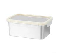 304 Stainless Steel Food Storage Container with Lid Microwave Safe Lunch box(2400ml)
