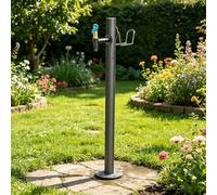 304 Stainless Steel Freestanding Outdoor Faucet, Lockable Vertical Cylinder for Irrigation, Durable Garden Watering Solution (86 * 5cm/33.9 * 2in)