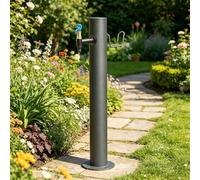 304 Stainless Steel Freestanding Outdoor Faucet with Lockable Spout, Cylindrical Vertical Design for Irrigation, 86x10.5cm (33.9x4.1in) - Durable & Stylish