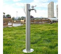 304 Stainless Steel Freestanding Vertical Garden Water Column - Anti-Freeze Hose Stand Pipe & Water Dispenser Hydrant for Car Washing & Watering (95CM/37.4IN)
