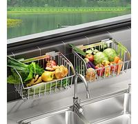 304 Stainless Steel Fruit Bowl Holder & Vetable Rack Stackable Wall Shelf Sto Basket for Kitchen & Bathroom Wire nizer for Fruits & V