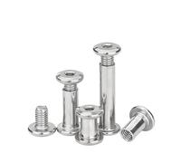 304 Stainless Steel Furniture Splint Nut Set M2 M3 M4 M5 M6 M8 M10 Hexagon Socket Rivet Connector Insert Joint Sleeve Cap(22mm,M5x6mm-5Set)