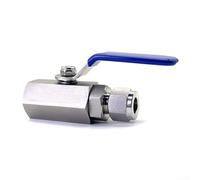 304 Stainless Steel G14 Ball Valve Manual Control with Threaded Ferrule Connection for Reliable For pipeline Medium Management (G1/4-Φ8)