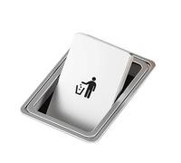 304 Stainless Steel Garbage Can Lids Only Rectangular, Countertop Trash Can Bathroom/kitchen, Outdoor Flip Top Waste Lid Door Replacement(For 19-21cm/7.5-8.3in)