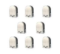 304 Stainless Steel Glass Clamp - Fish Mouth Design Glass Bracket with No Drill Installation, Invisible Glass Panel Holder for Staircase Handrail Balustrade Accessories (8 Pack) (8-10mm)