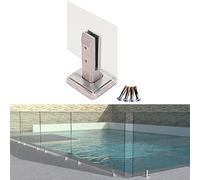 304 Stainless Steel Glass Pool Fence Spigot Balustrade Railing Post Clamp, for 3/8" to 1/2" Thick Panels(Silver,8PCS/7.9" Tall)