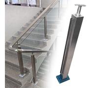 304 Stainless Steel Glass Railing Post, 1pc | Reinforced base, 270° spindles, versatile for stairs & decks.(A-edge H70cm)