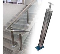 304 Stainless Steel Glass Railing Post, 1pc | Reinforced base, 270° spindles, versatile for stairs & decks.(A-corner H70cm)