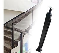 304 Stainless Steel Glass Railing Post, 1pc | Reinforced base, 270° spindles, versatile for stairs & decks.(B-edge H120cm)
