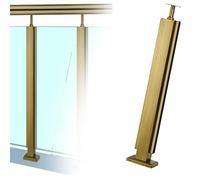 304 Stainless Steel Glass Railing Post, 1pc | Reinforced base, 270° spindles, versatile for stairs & decks.(C-mid H120cm)