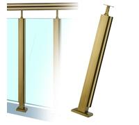 304 Stainless Steel Glass Railing Post, 1pc | Reinforced base, 270° spindles, versatile for stairs & decks.(C-edge H120cm)