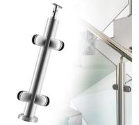 304 Stainless Steel Glass Railing Post Corner Balustrade Column for Deck Fence Outdoor Handrail(B-corner H120cm)