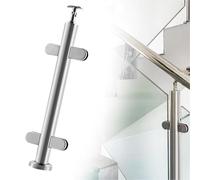 304 Stainless Steel Glass Railing Post Corner Balustrade Column for Deck Fence Outdoor Handrail(B-mid H105cm)