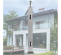 304 Stainless Steel Glass Railing Post with il Connector Floor Mount Stair Spindle Balustrade for Indoor Outdoor Deck Balcony Fence Support System(End PostHeight 95cm/37.4in)