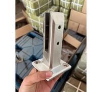 304 Stainless Steel Glass Spigot Pool Fence Balustrade Post Clamp Bracket Black Railing Clamp for Garden Deck Balcony Stair Handrail 26 pcs Silver Floor Clamp 7.8in Height