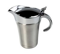 304 Stainless Steel Gravy Boat, Double Wall Insulated Thermal Jug with Lid, Sauce Jug Thermal Gravy Jug for Gravy/Custard/Cream/Sauce(750ml)
