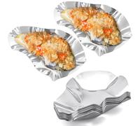 304 Stainless Steel Grillable Oyster Shells Reusable Machine washable for cooking grilling oysters shrimp scallops (12)