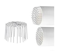 304 Stainless Steel Gutter Guard Downpipe Filter Anti-Clogging Mesh for 50mm-200mm Pipes Roof Drain Protection Leaf Sieve Silver Finish UK Homes(110 Tube)