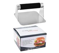 304 stainless steel hamburger meat press, thickened cake press, hand-held cake mold, round square pressing plate teppanyaki tool, a variety of handles are optional
