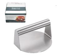 304 stainless steel hamburger meat press, thickened cake press, hand-held cake mold, round square pressing plate teppanyaki tool, a variety of handles are optional