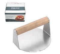 304 stainless steel hamburger meat press, thickened cake press, hand-held cake mold, round square pressing plate teppanyaki tool, a variety of handles are optional