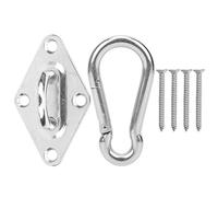 304 STAINLESS STEEL HAMMOCK PLATE HOOK CARABINER CLIP HANGING BUCKLE FOR SWING SANDBAG YOGA EQUIPMENT STRONG DURABLE RUST FREE EASY INSTALL