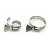 304 Stainless Steel Handle Throat Hoop Hand Tightening Locking Pipe Hoop Water Pipe Clamp Hoop Tightening Clamp Fixed Clamp(289-311mm (2Pcs))
