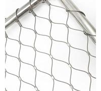 304 Stainless Steel Hardware Cloth 10x10cm Mesh Flexible Cable Balustrade Mesh Animal Barrier Stretchable Garden Fence 2mm Wire Diameter 1.2x5m/3.94ft Boundary Protection