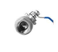 304 Stainless Steel Heavy-Duty Ball Valve Pressure-Resistant Heating Water Pipe Inner Wire Valve Switch 6/4 Points(2 Inch)