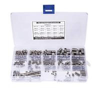 304 Stainless Steel Hex Grub Screw Kit, 300Pcs with 6 Wrenches, Multi - Size Fasteners - Durable Material, Compact Design, Ideal for Aluminum Profile Assembly