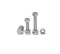 304 Stainless Steel Hex Head Bolt and Lock Nut Washer Set(8mm)