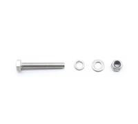 304 Stainless Steel Hex Head Bolts Nylon Lock Nuts Flat & Spring Washers Set M4-M12(12mm,M8 5sets)