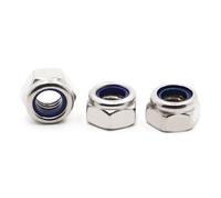 304 Stainless Steel Hex Hexagon Lock Nut DIN985 M2 M2.5 M3 M4 M5 M6 M8 M10 M12 M14 M16(M14 2pcs)