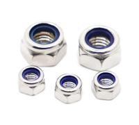 304 Stainless Steel Hex Hexagon Lock Nut DIN985 M2 M2.5 M3 M4 M5 M6 M8 M10 M12 M14 M16(M5 10pcs)