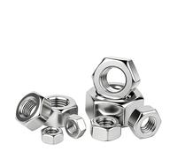 304 Stainless Steel Hex Nuts A2-70 DIN934 Metric Thread Hexagon Nut Fastener M1.2-M33 M3 M4 M5 M6 M8 M10 M12 M16 M20(M5 30pcs)