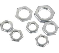 304 Stainless Steel Hex Nuts M8-M24, Left Hand Fine Tooth Ultra Thin, 10pcs(M8*1)