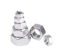304 Stainless Steel Hex Nuts Set, M1 M1.2 M1.4 M1.6 M2 M2.5, 140pcs Small Six-Point Nuts for Furniture DIY, Automotive Rep