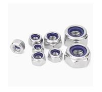 304 Stainless Steel Hex Nylon Lock Nuts M2 M2.5 M3 M4 M5 M6 M8 M10 M12 M14 M16 M18 Hexagon Hex Self-locking Nylock Nut Locknuts(M24 1pc)