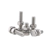 304 Stainless Steel Hexagon Bolt, Screw And Nut Set Large Full Extension M6 M8 M10(150mm(1PCS),M8)