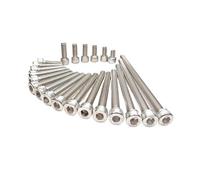 304 Stainless Steel Hexagon Socket Cheese Head Screws, Pack of 50, M2 x 14mm, Durable Fasteners for Various Applications