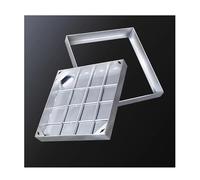 304 Stainless Steel Hidden Manhole Cover and Robust Inspection Lid for Driveway and Courtyard 30x30cm (11.8x11.8in) Heavy-Duty Ground Access Cover.