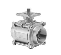304 Stainless Steel High Platform Three Piece Ball Valve - Female Thread - 3 Way Valve(DN20)