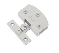 304 Stainless Steel Hinge for Frameless Wine Cabinet Glass Door, Locking securely at a Right Angle with Rubber Padding to Prevent Slipping and Damage (L)