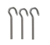 304 Stainless Steel Hook Bolt Set With Positive And Negative Threads, Optional J-type Hook Screw M4-M27 Full-size For Tool Equipment Pipeline Suspension(Positive thread,M18(2pc))