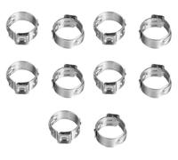 304 Stainless Steel Hose Clamps - 10 PCS Assortment Kit for Secure Hose Sealing(6.88.0 mm)