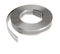 304 Stainless Steel Hose Clamps Cut-to-Fit 30M/50M/100M Metal Strap Large Adjustable Worm Gear for Screw Clamps Duct Pipe(30m)