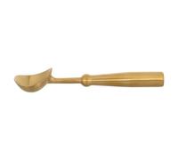 304 Stainless Steel Ice Cream Scoop, Nonstick Dishwasher Safe Kitchen Tool | Comfortable Grip for Sorbet, Cake Batter and Desserts, Smooth Surface, Golden Finish for Home Cooks